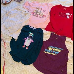Bundle of Five Girls Tops, Size Medium 7/8